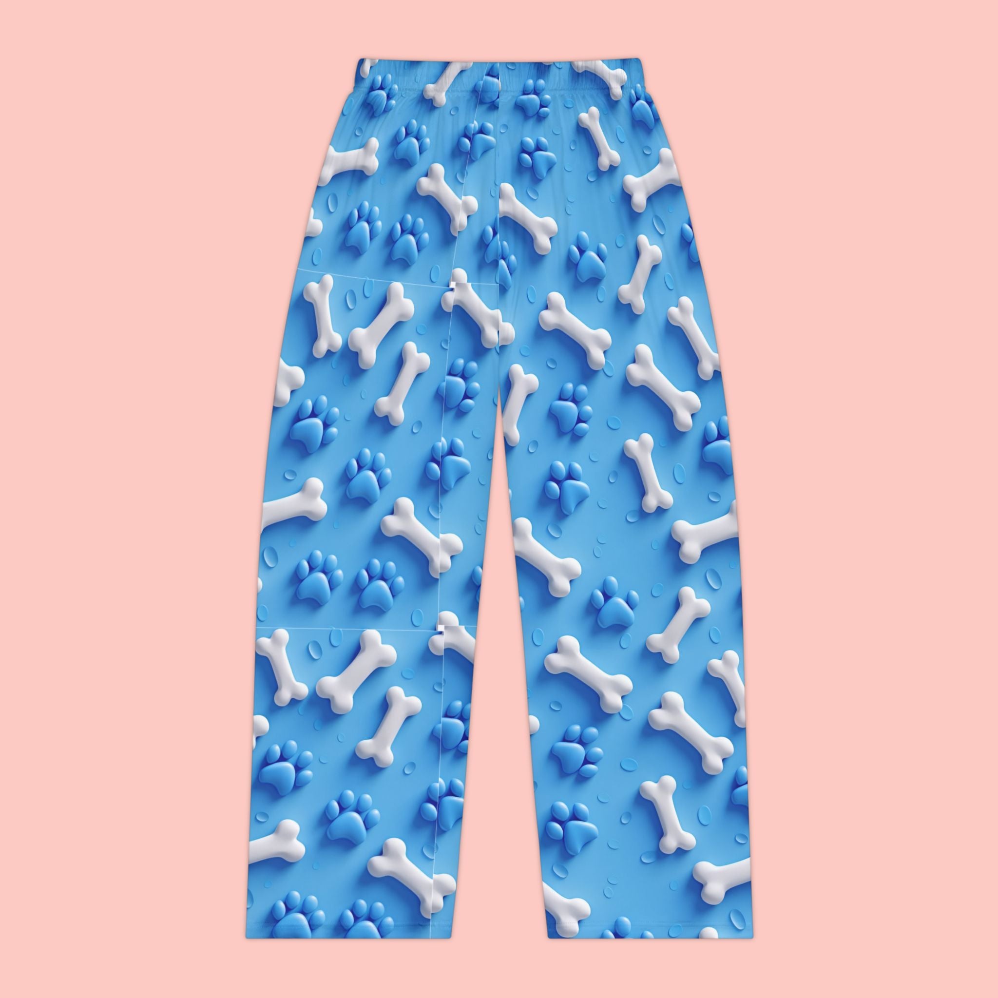 Women's Pajama Pants - Blue Dog Bones & Paw Print All-Over Print