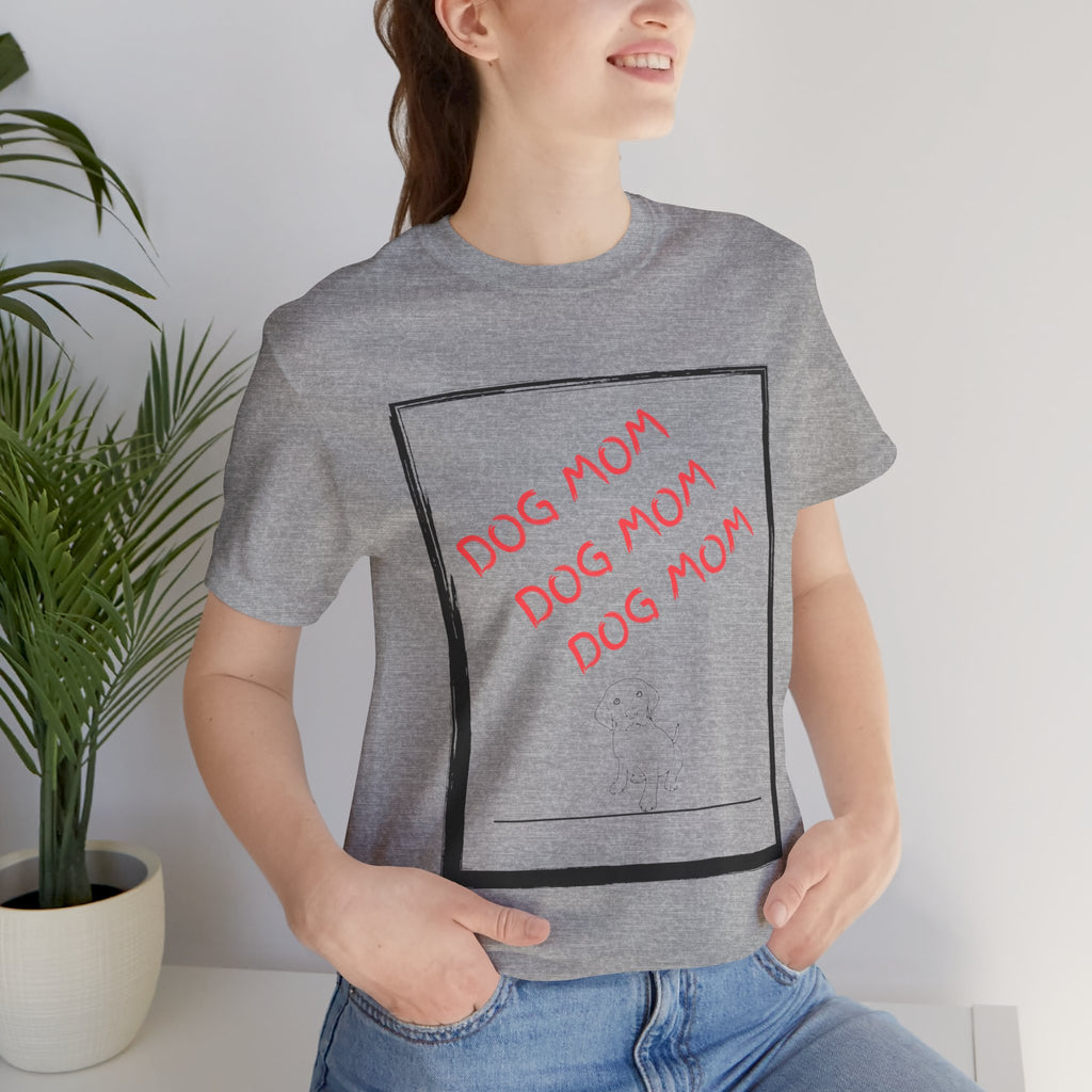 Dog Mom Graphic Tee — 'Dog Mom Dog Mom Dog Mom' Casual Pet Lover T-Shirt