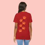Dog Mom Paw Print Tee — 'Dog Mom' Graphic T‑Shirt
