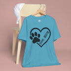 Dog Mom Heart Paw T-Shirt