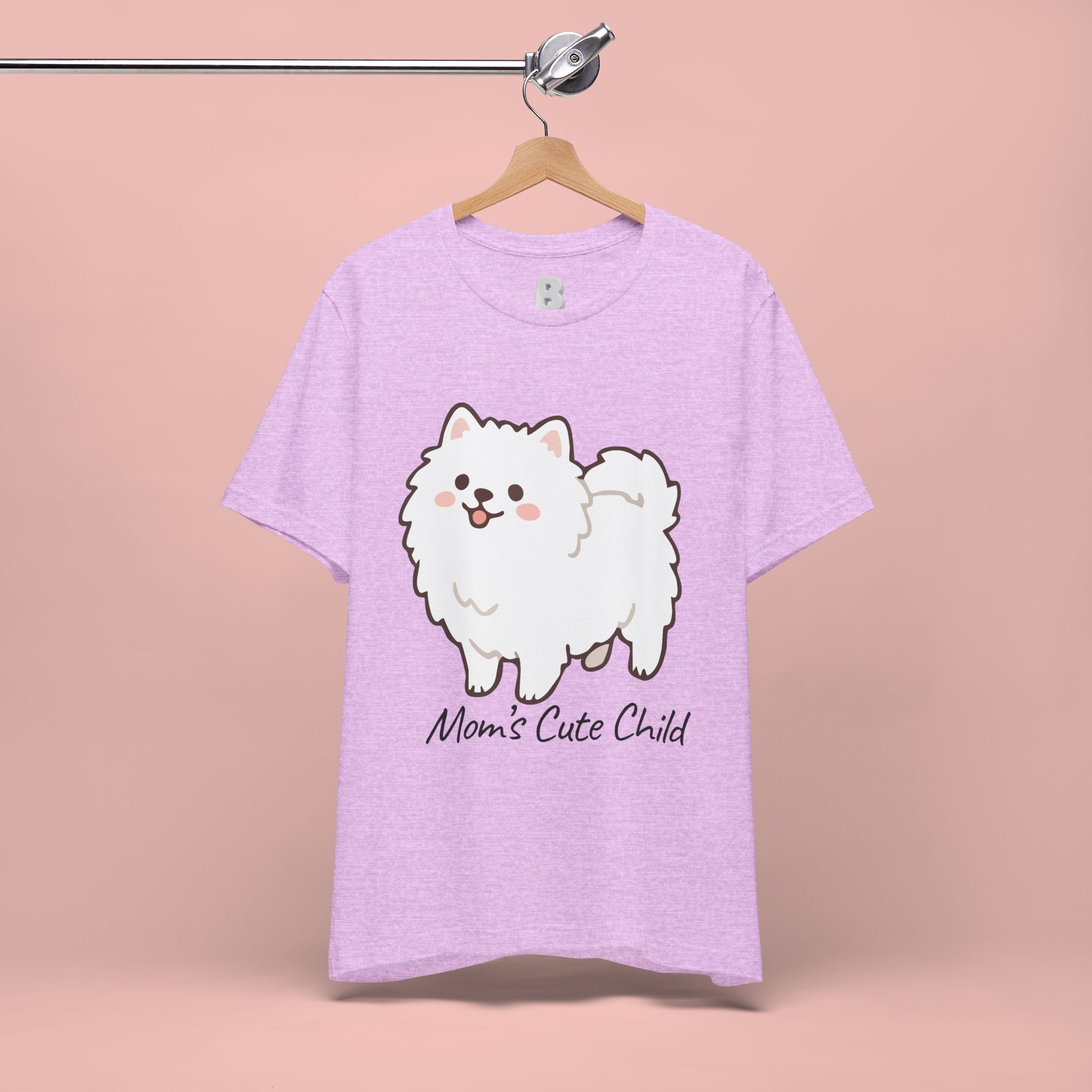Cute Fluffy Pomeranian Tee — "Mom's Cute Child" Dog T-Shirt
