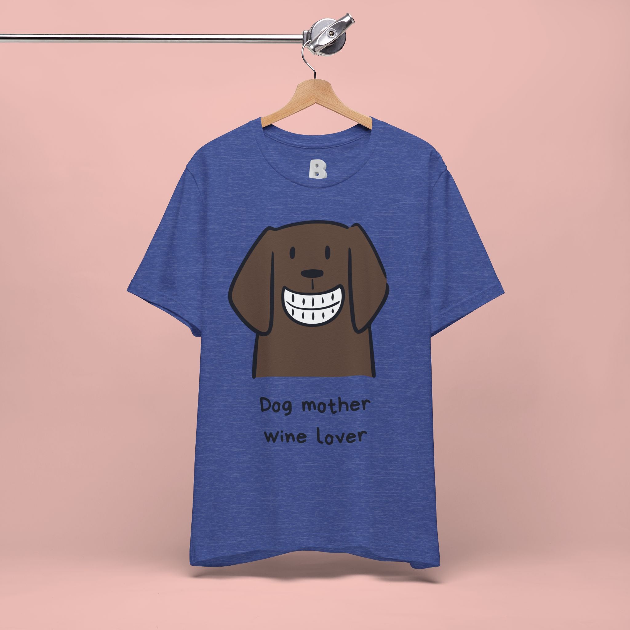 Dog Mother Wine Lover T-Shirt — Cute Cartoon Dog Graphic Tee
