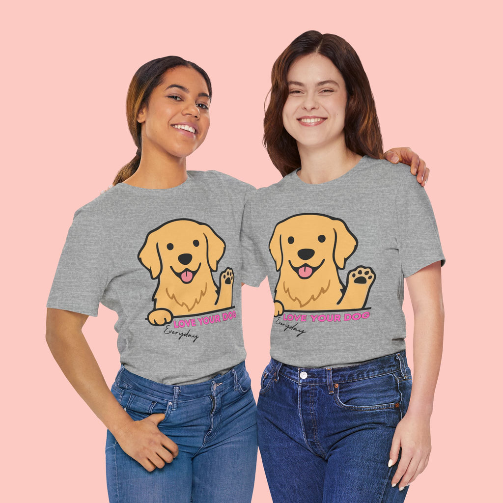 Love Your Dog Tee — Cute Golden Retriever Graphic T-Shirt