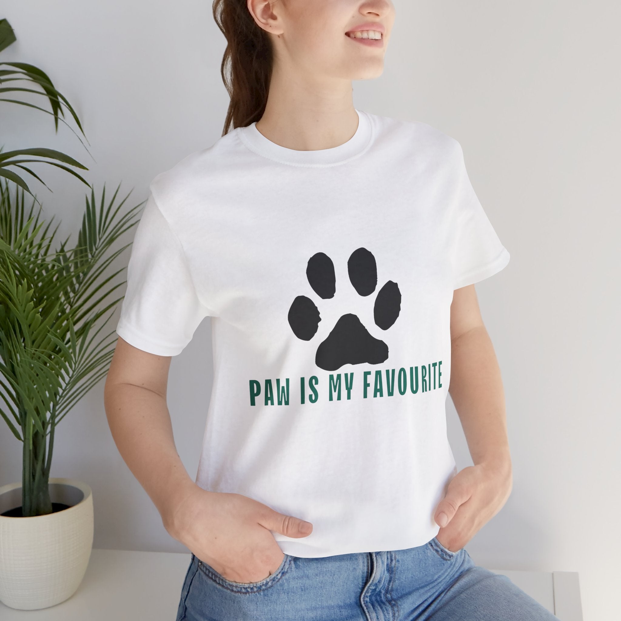 Paw Is My Favourite T‑Shirt — Dog Lover Paw Print Tee