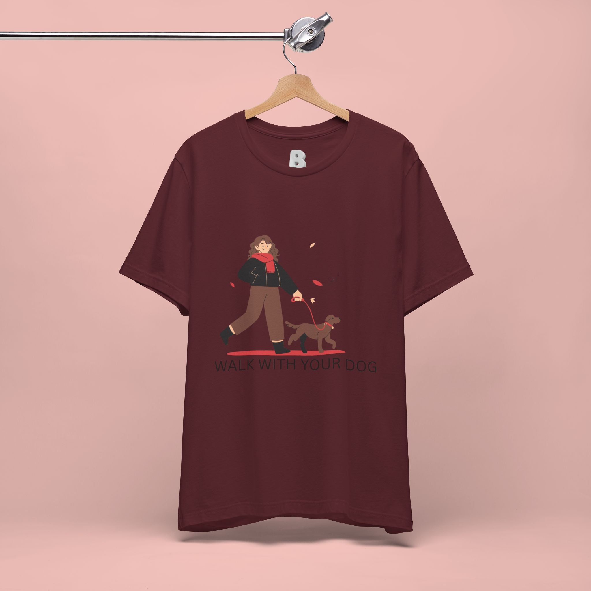 Walk With Your Dog Tee — Cute Dog Walking Graphic T-Shirt