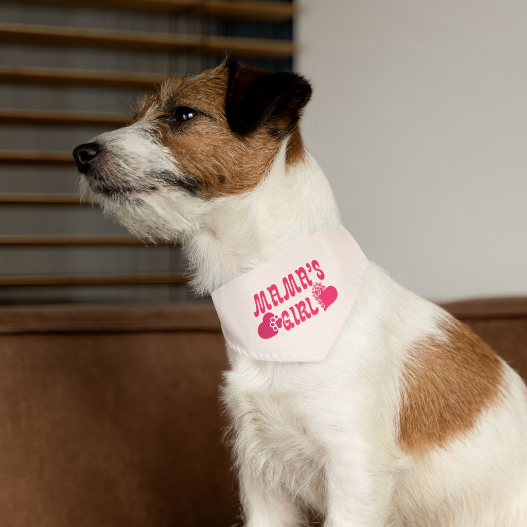Bandana — "Mama's Girl" Pink Paw & Heart Pet Bandana Collar