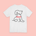 Mom Dog Line Art Tee — Mother's Day Pet Mom T‑Shirt