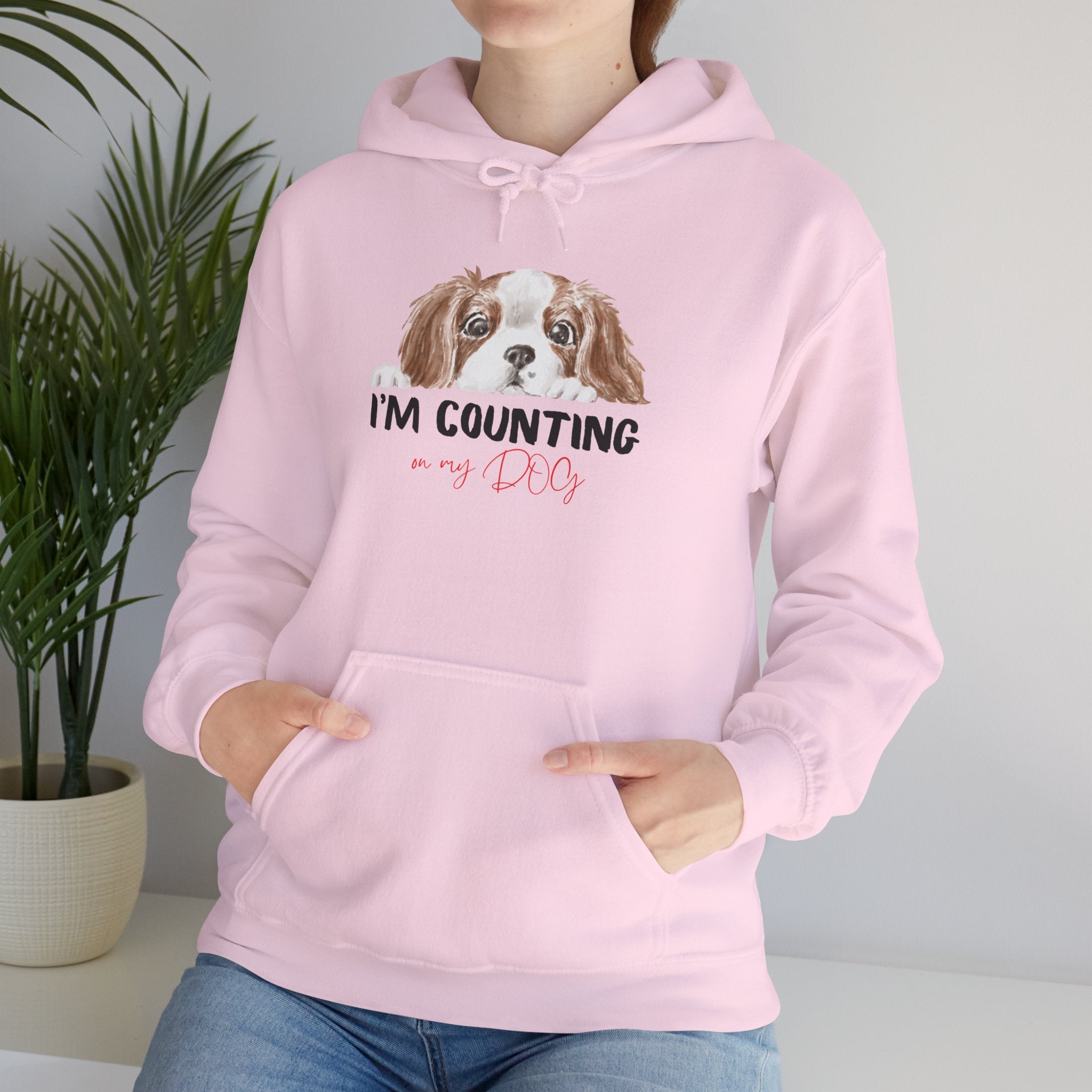Dog Mom Hoodie – Cute Cavalier King Charles ‘I’m Counting My Dog’ Sweatshirt