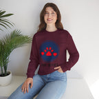 Dog Mama Crewneck Sweatshirt — Paw Print Heart Graphic