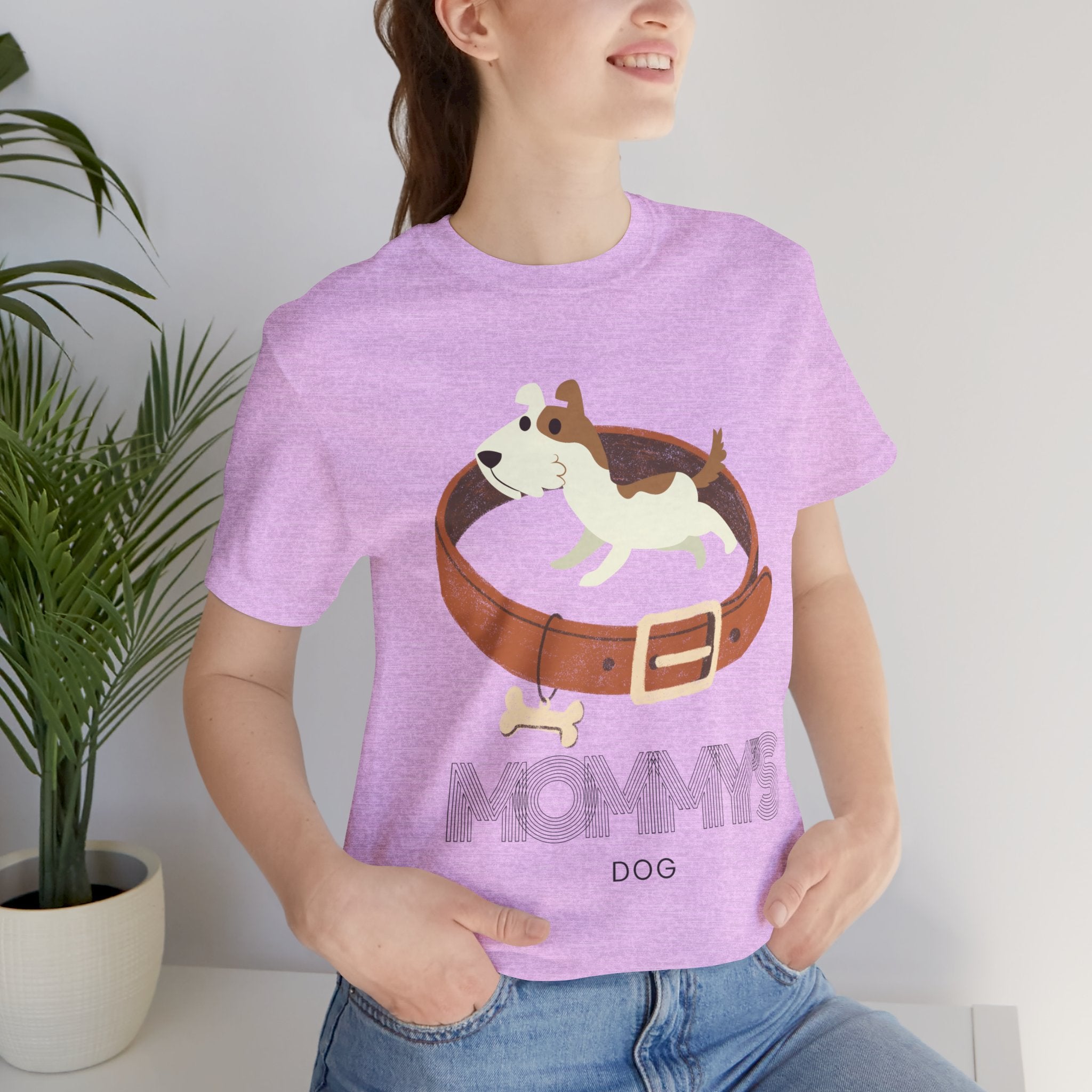 Mommy's Dog T-Shirt – Cute Puppy & Collar Graphic Tee for Dog Moms