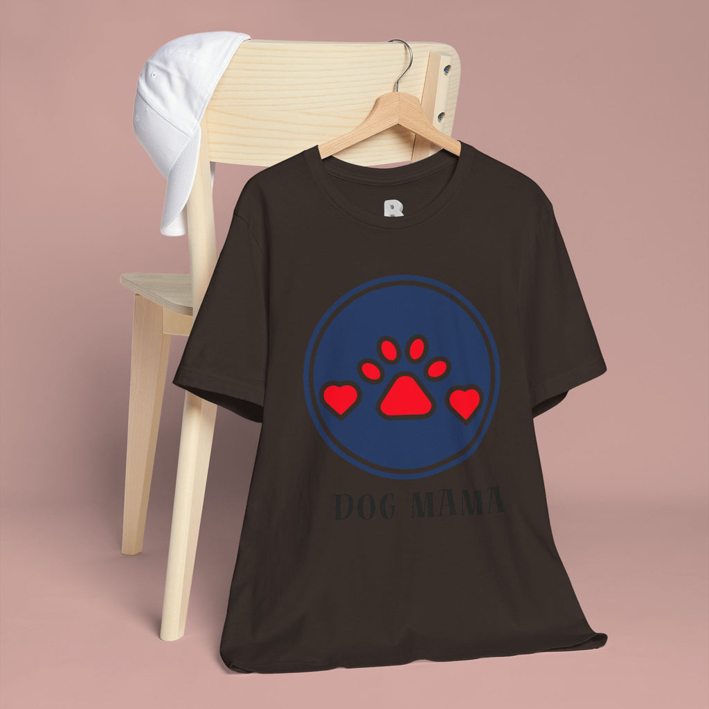 Dog Mama T-Shirt — Cute Paw & Heart Graphic Tee for Dog Lovers