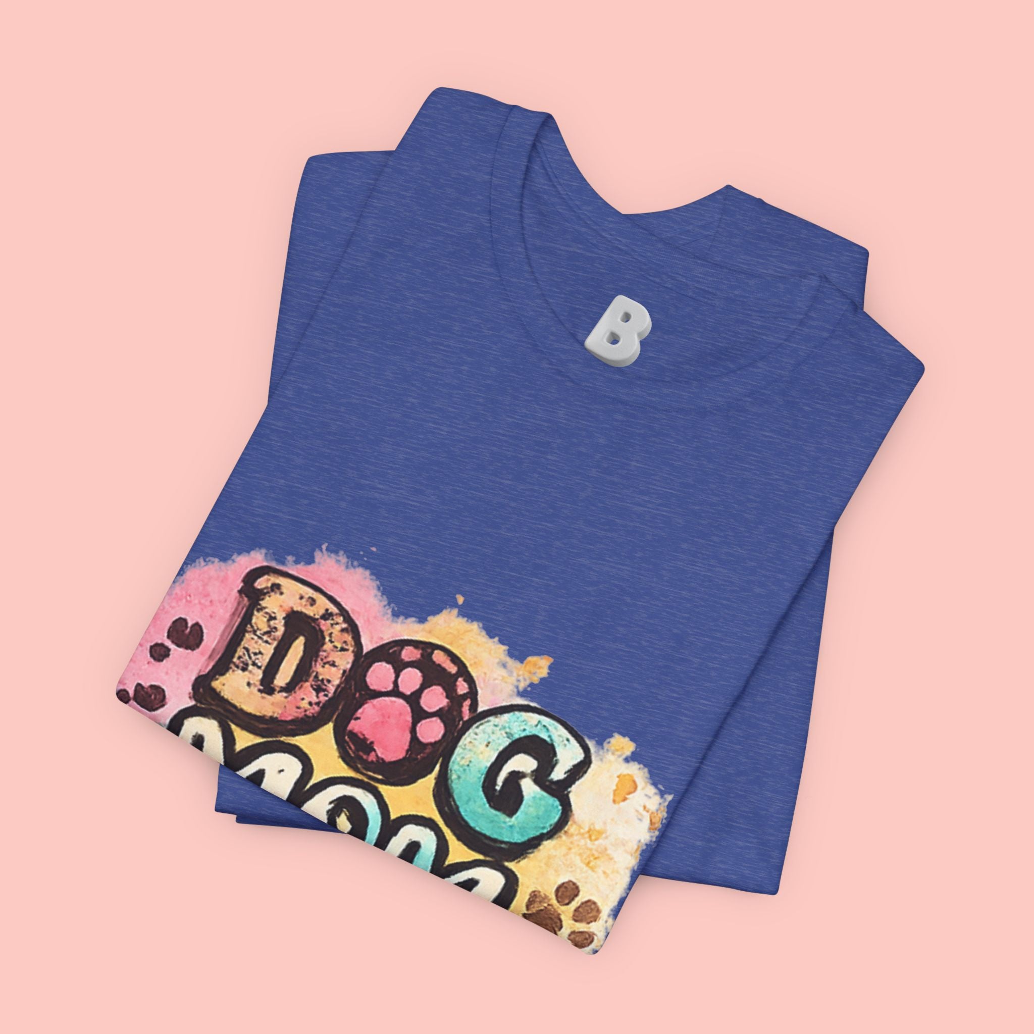 Dog Mom T-Shirt — Colorful Paw Print Graphic Tee for Pet Lovers