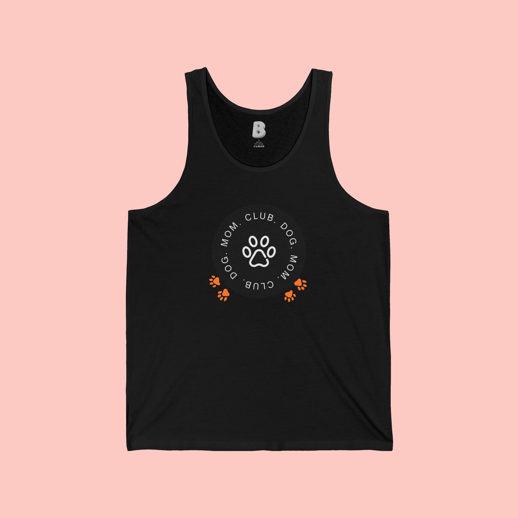 Dog Mom Club Tank Top — Paw Print Graphic Women’s Pet Lover Shirt