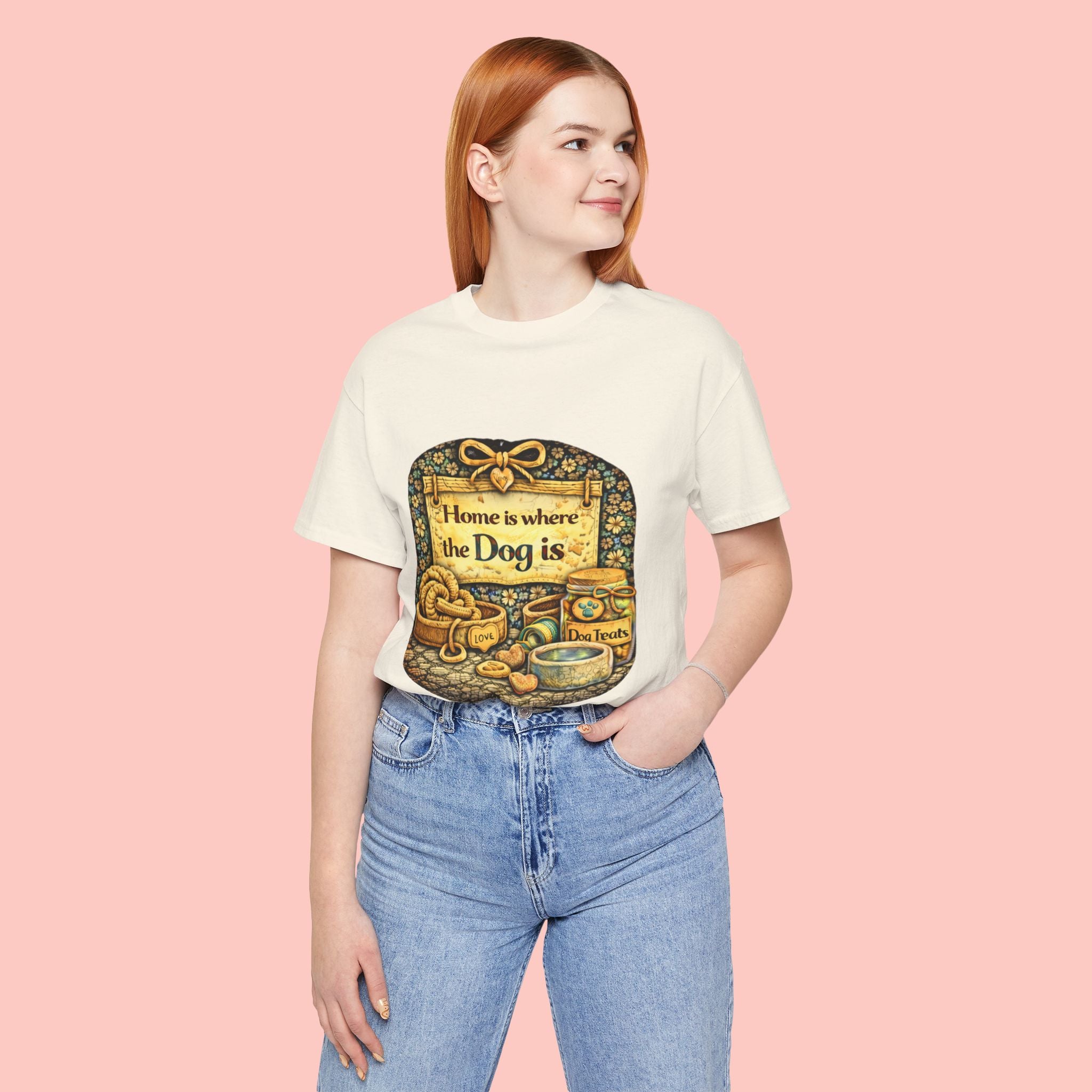 Home Is Where the Dog Is T-Shirt — Cozy Vintage Dog Lover Tee
