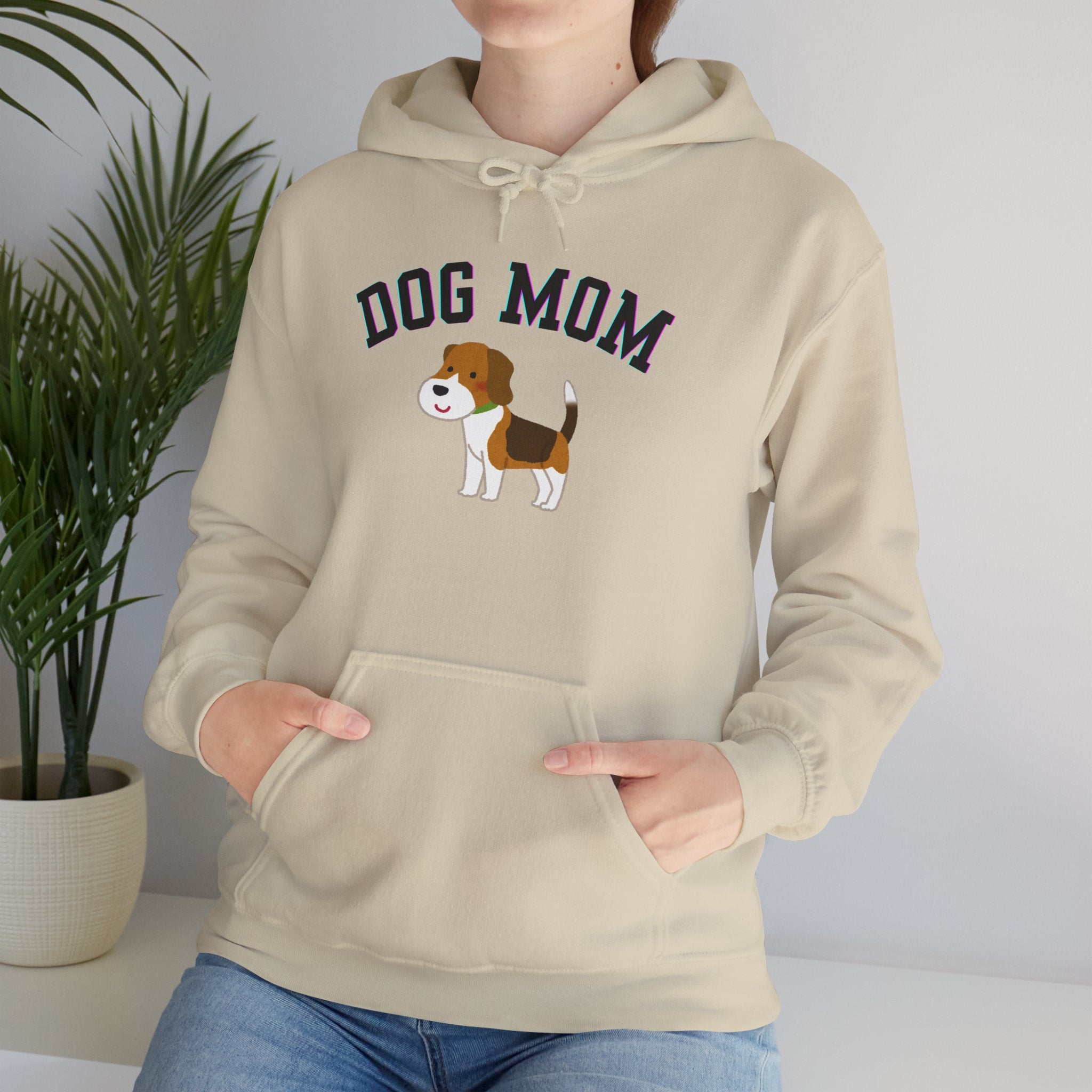 Dog Mom Hoodie — Cute Beagle Graphic Sweatshirt for Pet Lovers