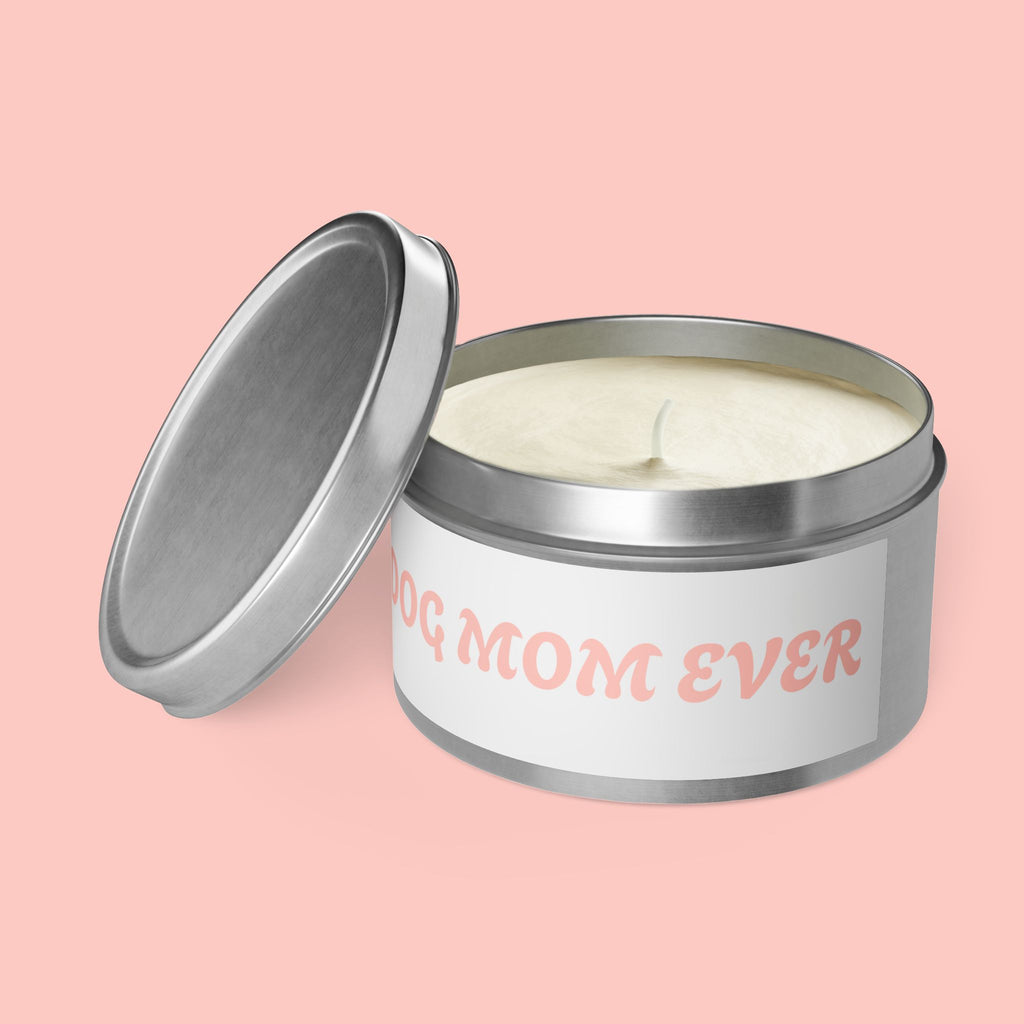 Tin Candle — "Best Dog Mom Ever" Scented Tin Candle | Gift for Dog Lovers