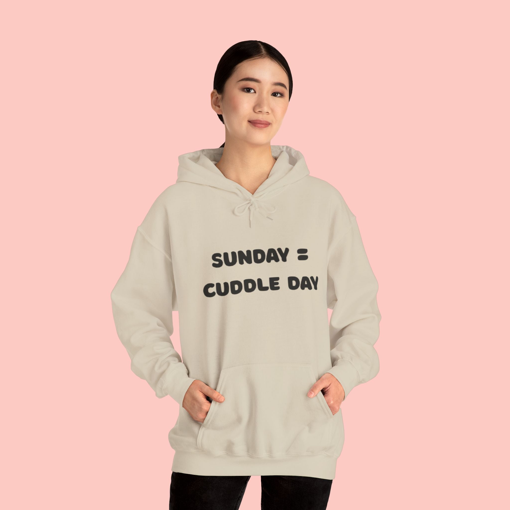 Cuddle Day Hoodie — “Sunday = Cuddle Day” Cozy Pullover