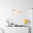 Best Dog Mom Ever Canvas Wall Art — Pink Paw & Bow Matte Stretched Canvas