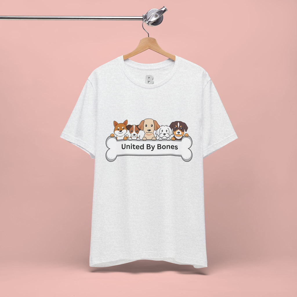 Dog Lover T‑Shirt — "United By Bones" Cute Cartoon Dogs Tee