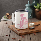 Insulated Coffee Mug – "My Dog Is My Baby" Pink Dog Lover Travel Tumbler (10 oz)