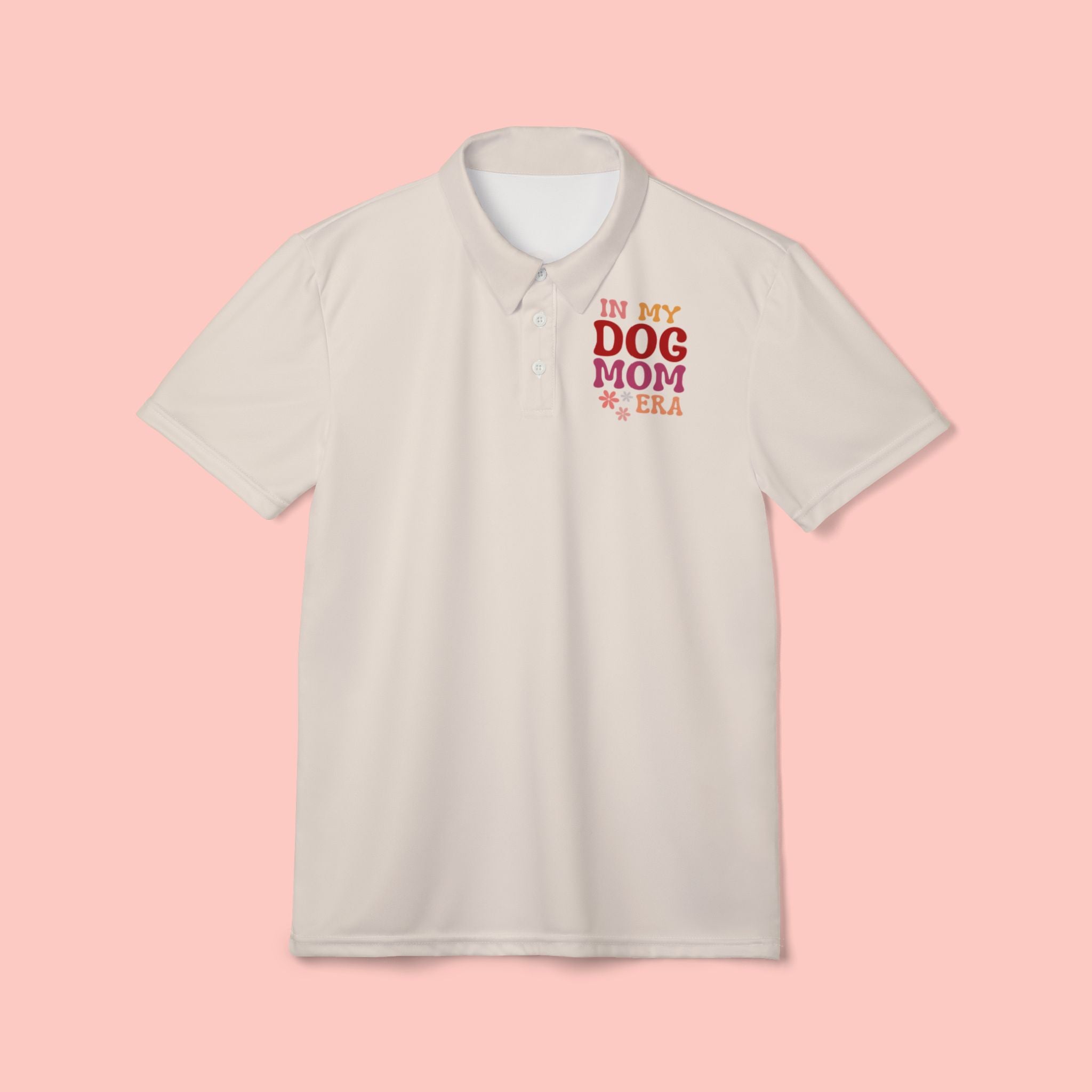 Dog Mom Polo Shirt - "In My Dog Mom Era" Embroidered Casual Polo