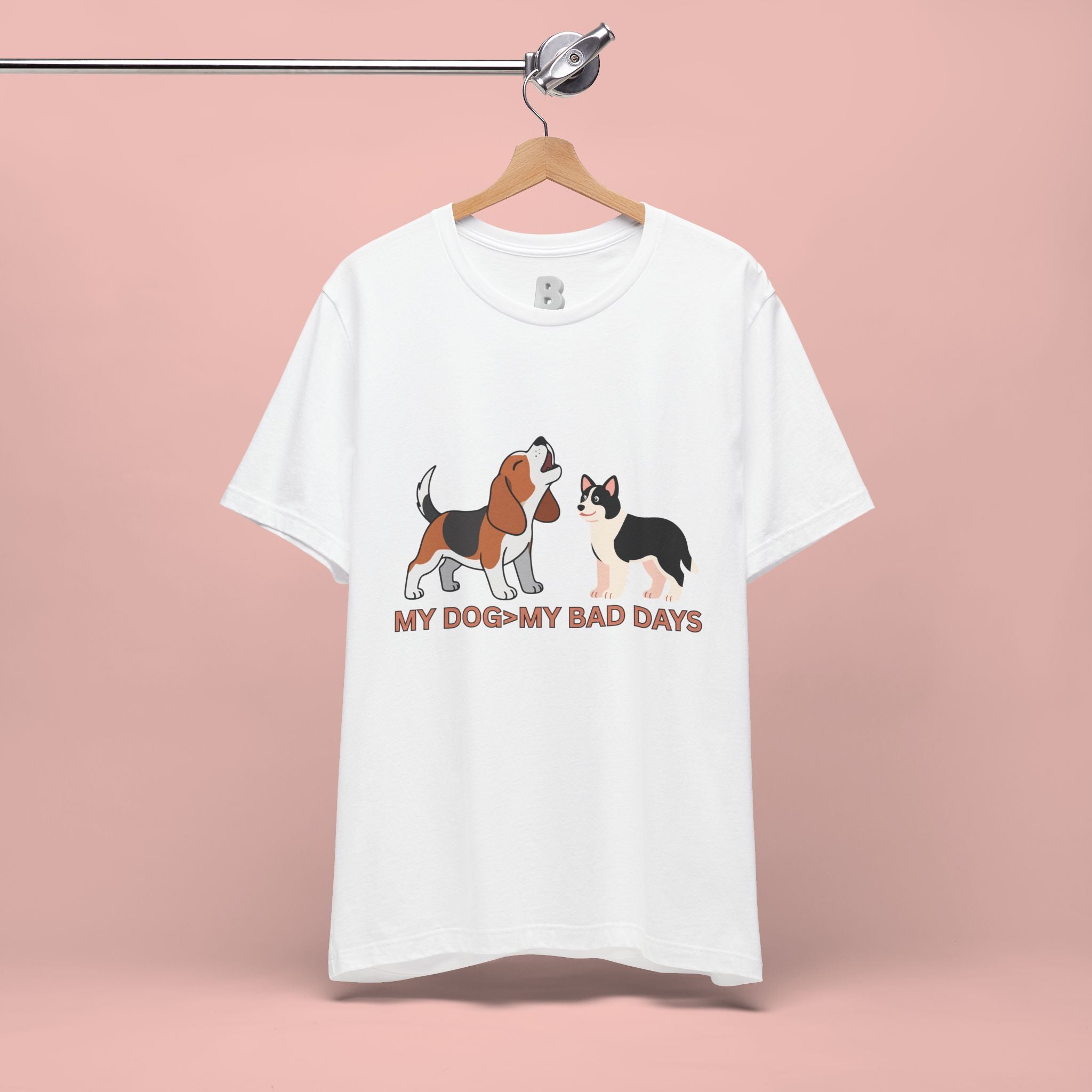 My Dog > My Bad Days T‑Shirt — Cute Beagle & Corgi Graphic Tee for Dog Lovers
