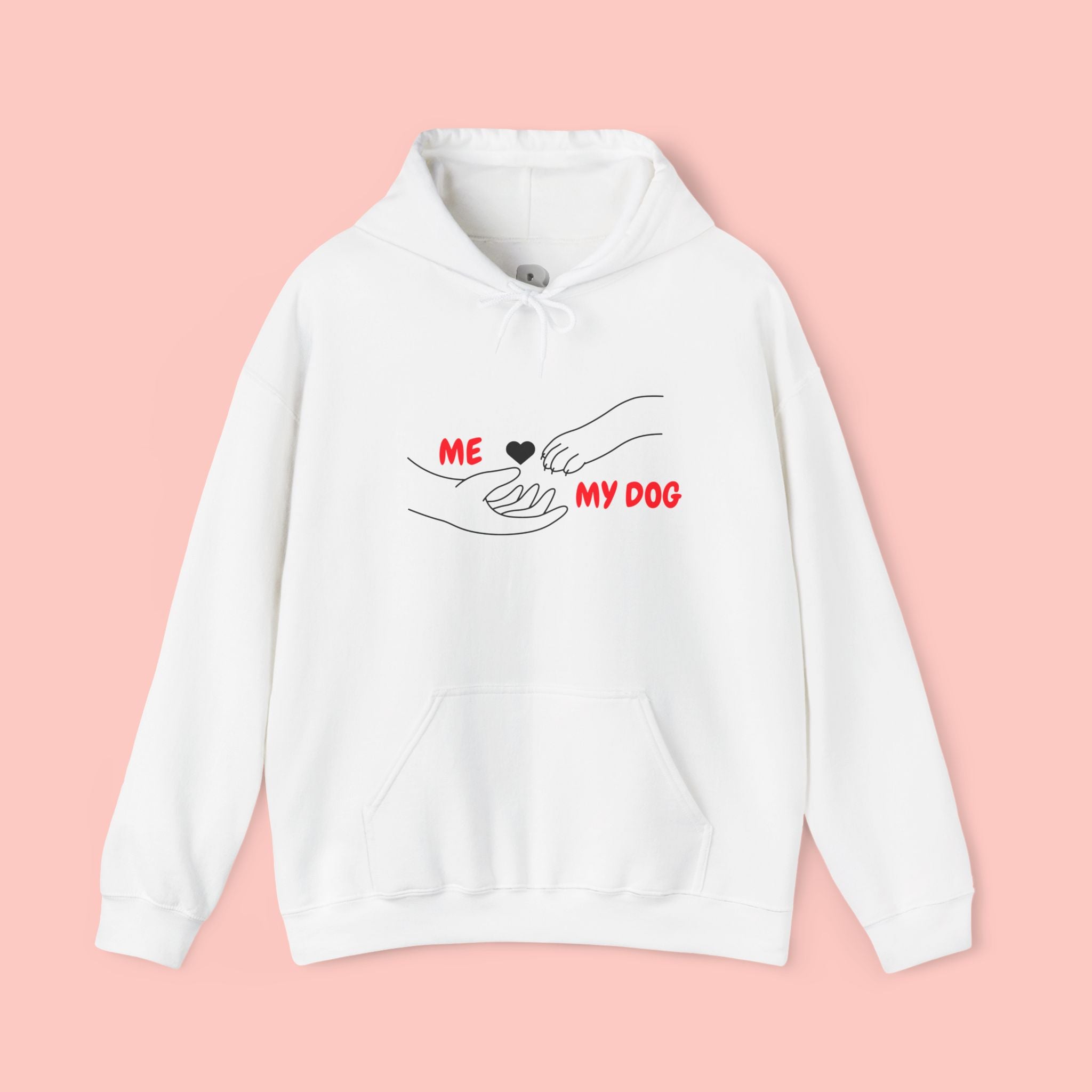 Dog Lover Hoodie - "Me  My Dog" Minimalist Paw Heart Sweatshirt