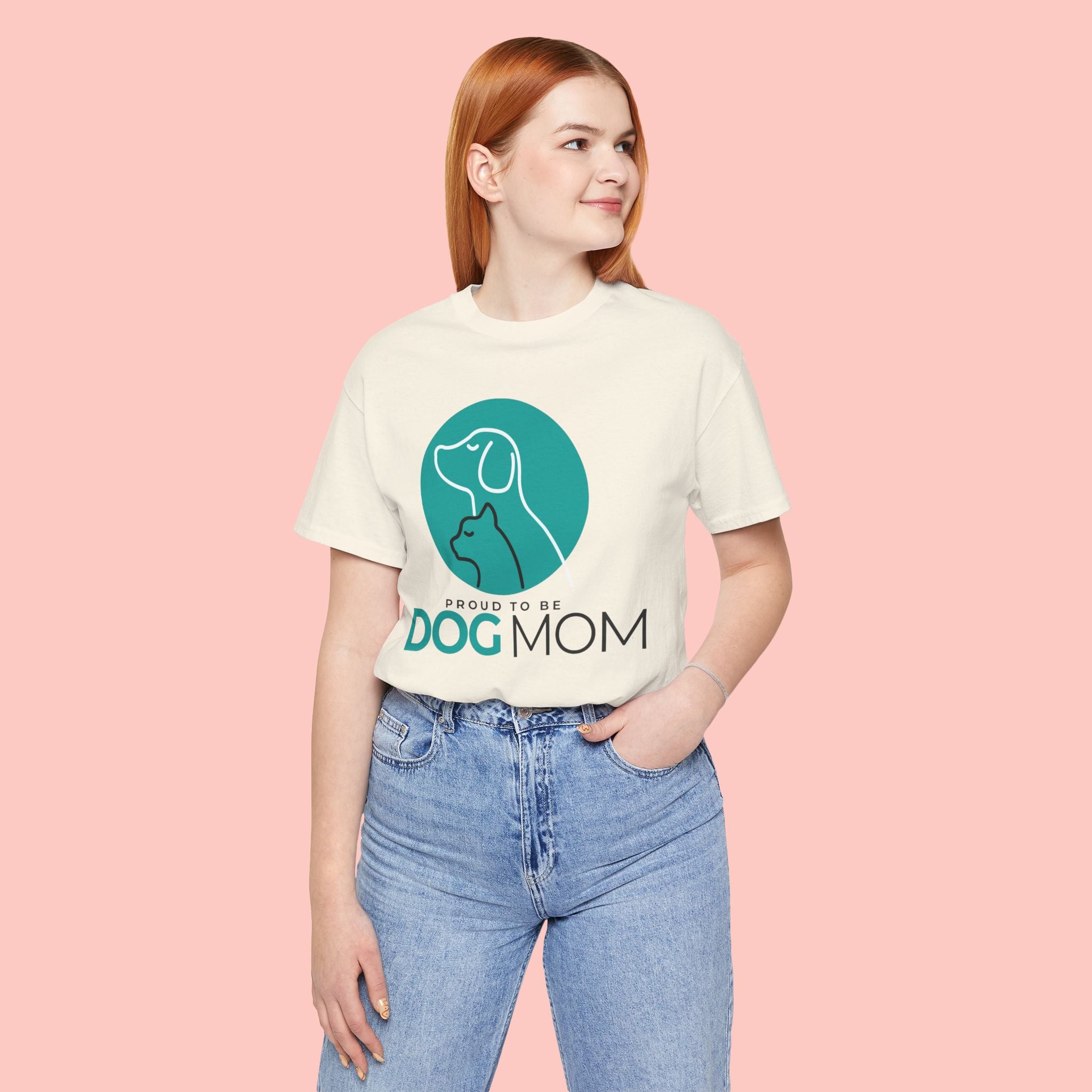 Dog Mom T-Shirt – "Proud to Be Dog Mom" Graphic Tee