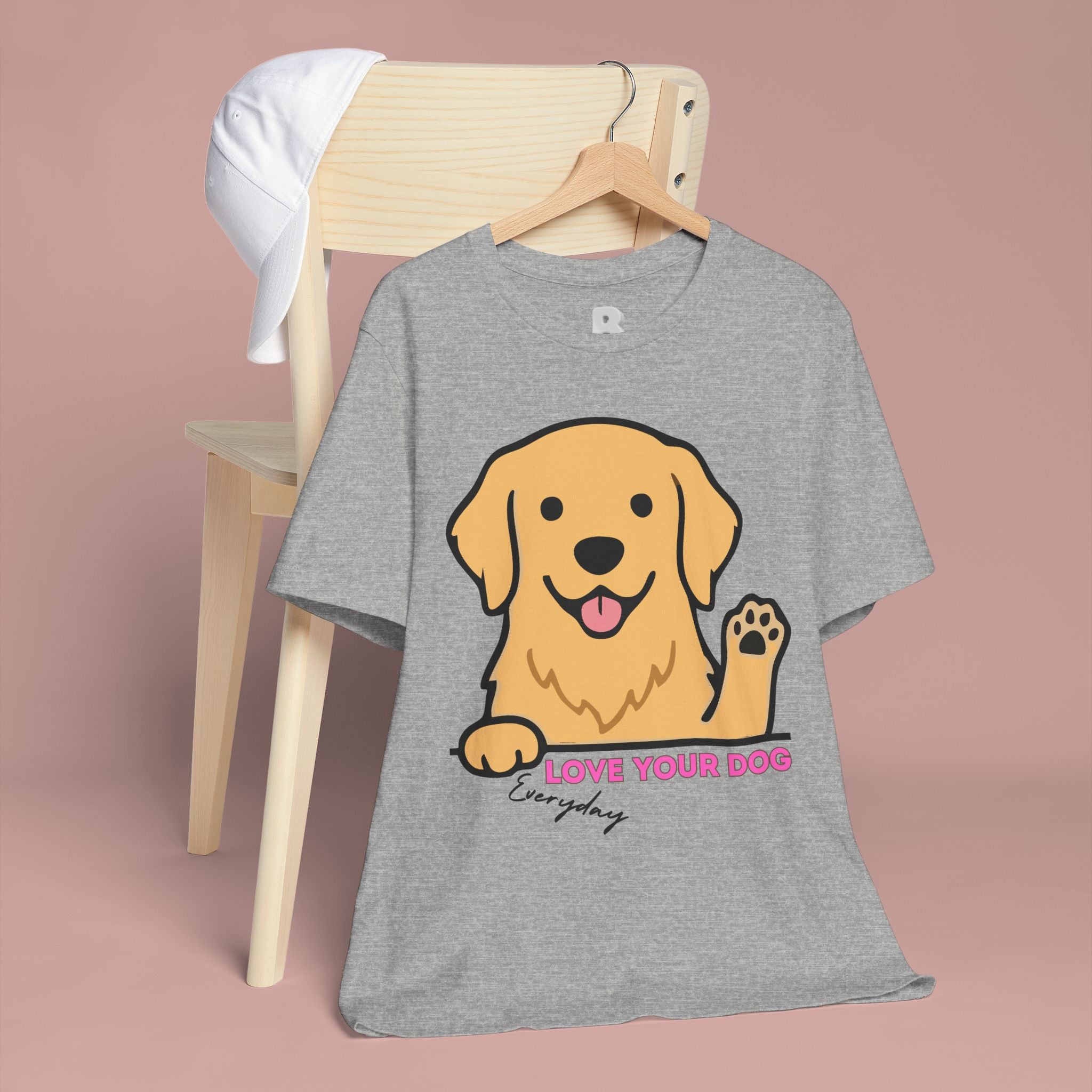 Love Your Dog Tee — Cute Golden Retriever Graphic T-Shirt
