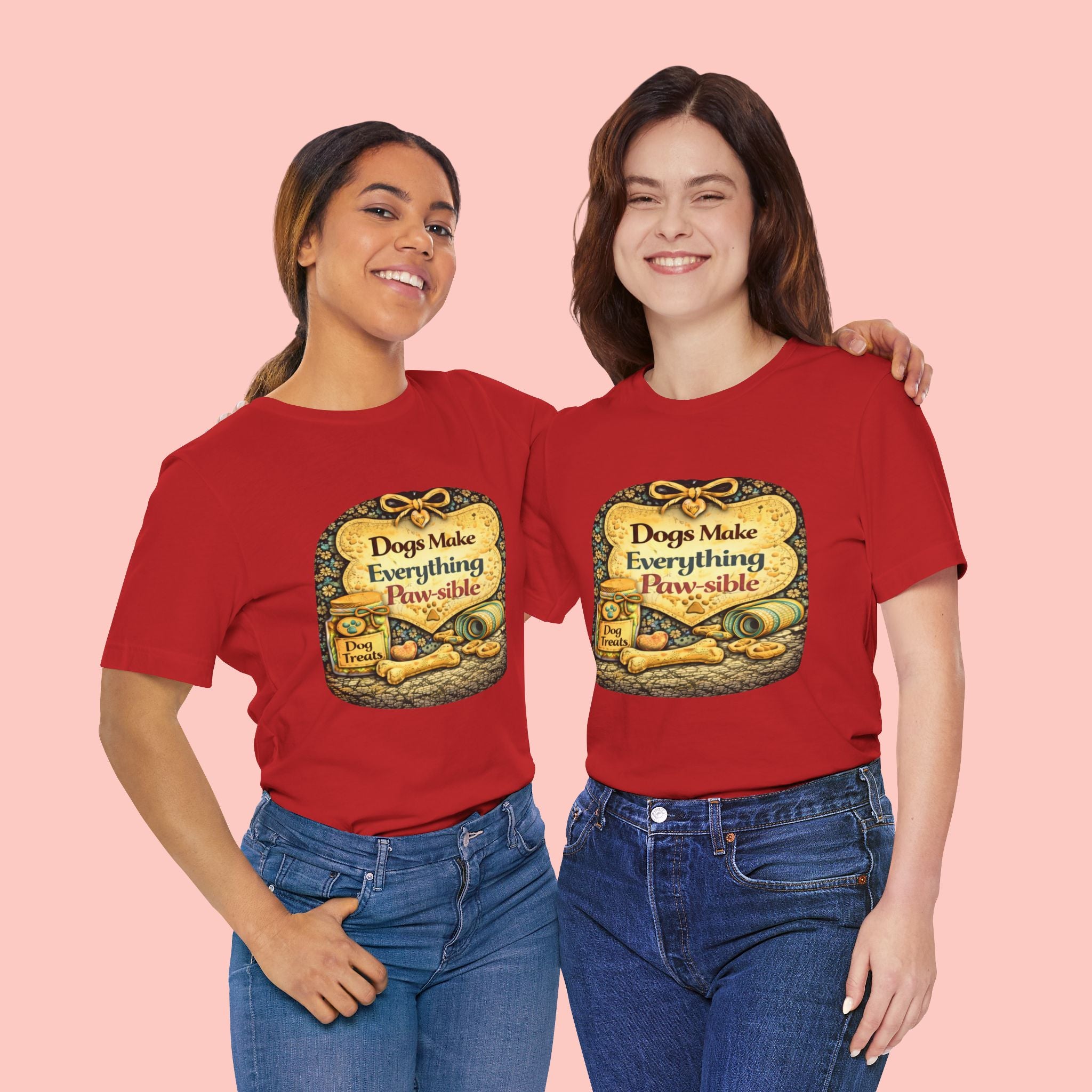 Dog Lover T‑Shirt – "Dogs Make Everything Paw‑sible" Vintage Pet Rescue Tee