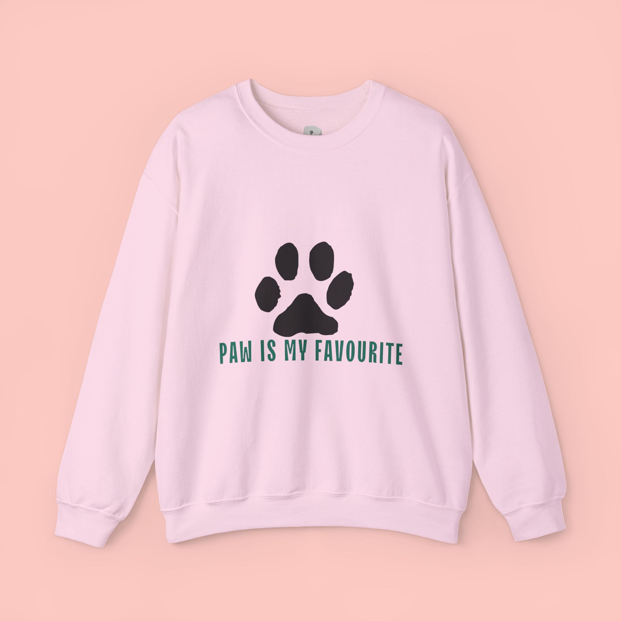 Paw Is My Favourite Sweatshirt – Cute Paw Print Crewneck for Dog & Cat Lovers
