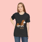 Dog Mom T‑Shirt — Cute Basset Hound I Love My Dog Mom Tee