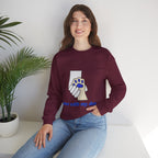 Dog Lover Crewneck Sweatshirt — "Love with my dog." Paw & Hold Graphic
