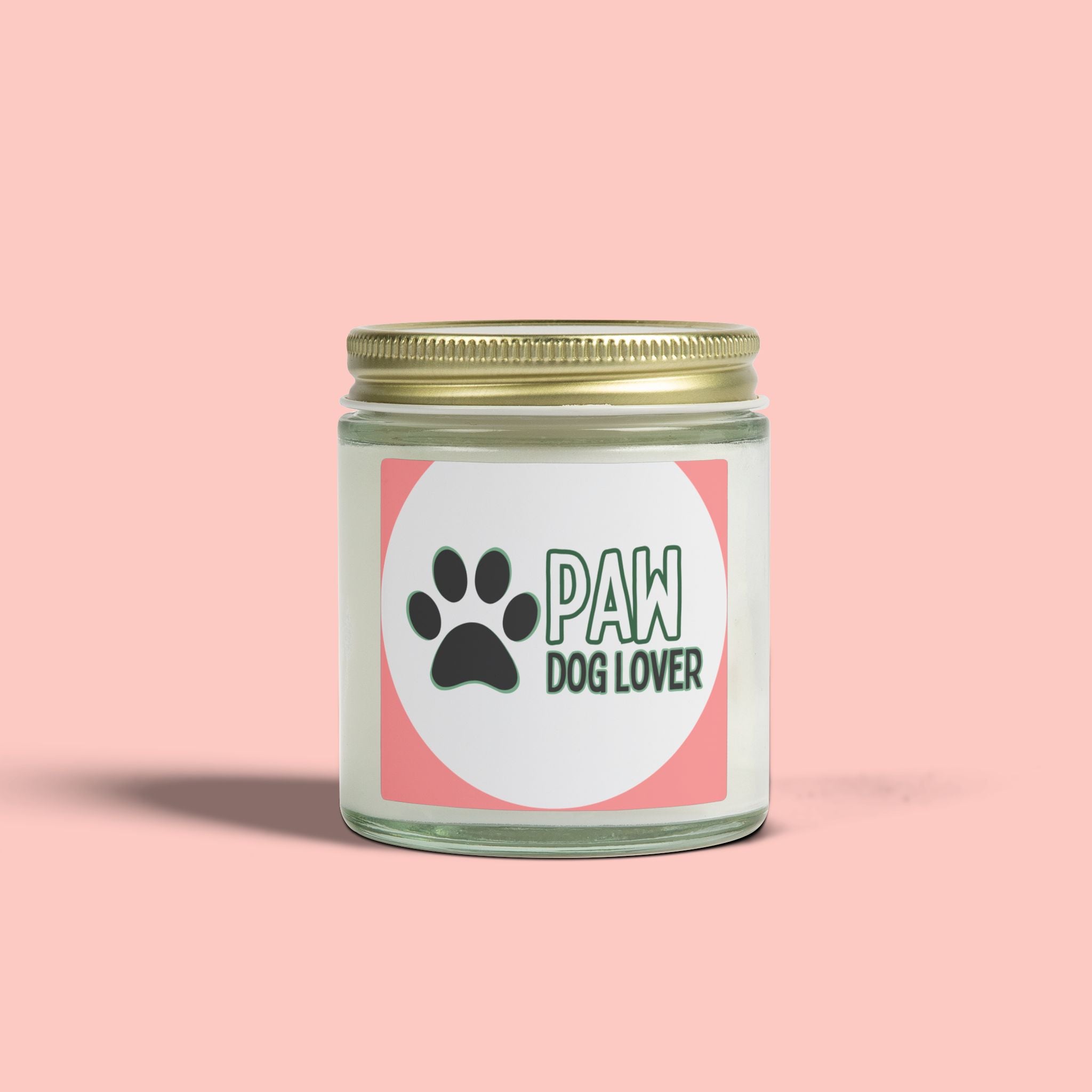 Dog Lover Paw Scented Candle — Coconut Apricot Wax (4oz & 9oz)