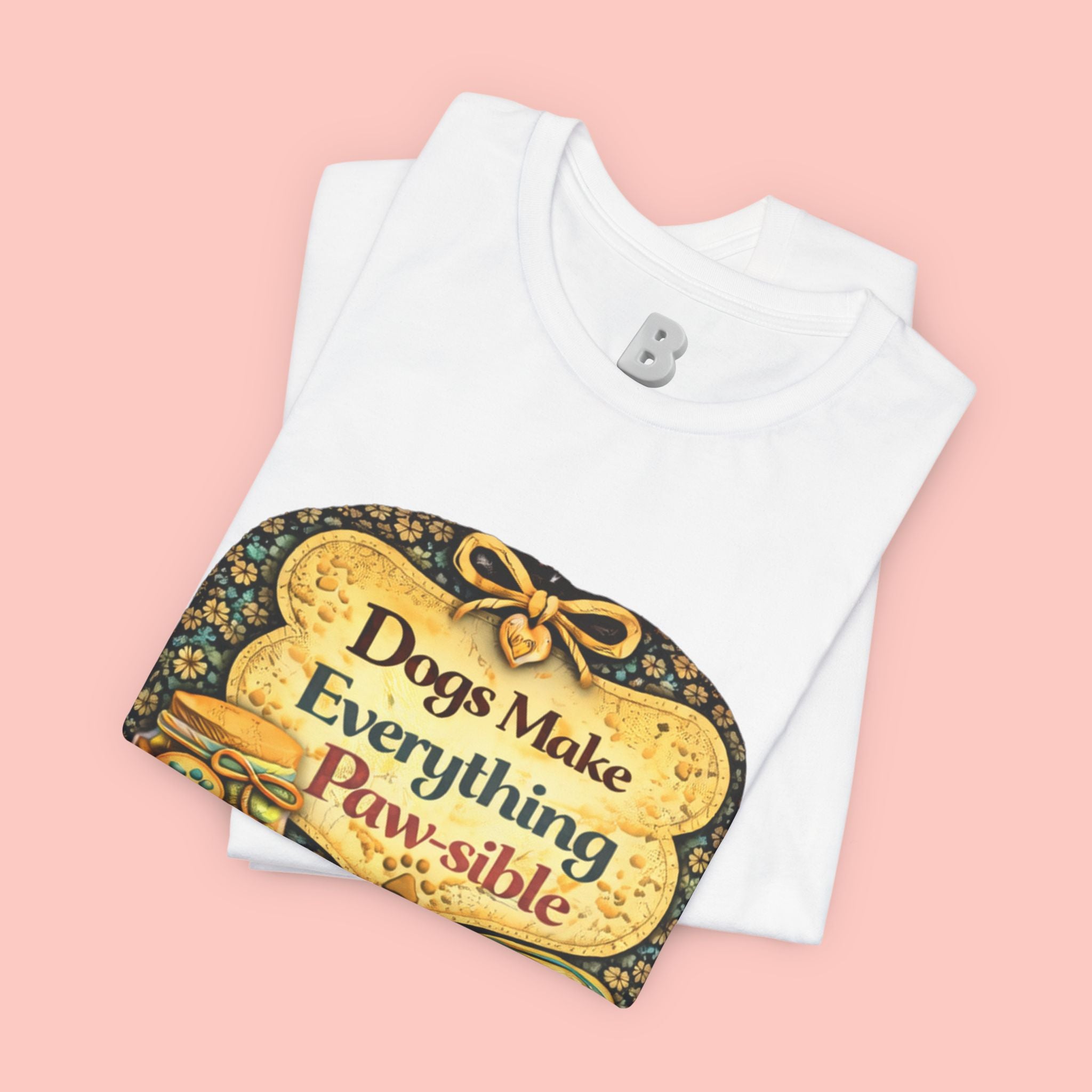 Dog Lover T‑Shirt – "Dogs Make Everything Paw‑sible" Vintage Pet Rescue Tee