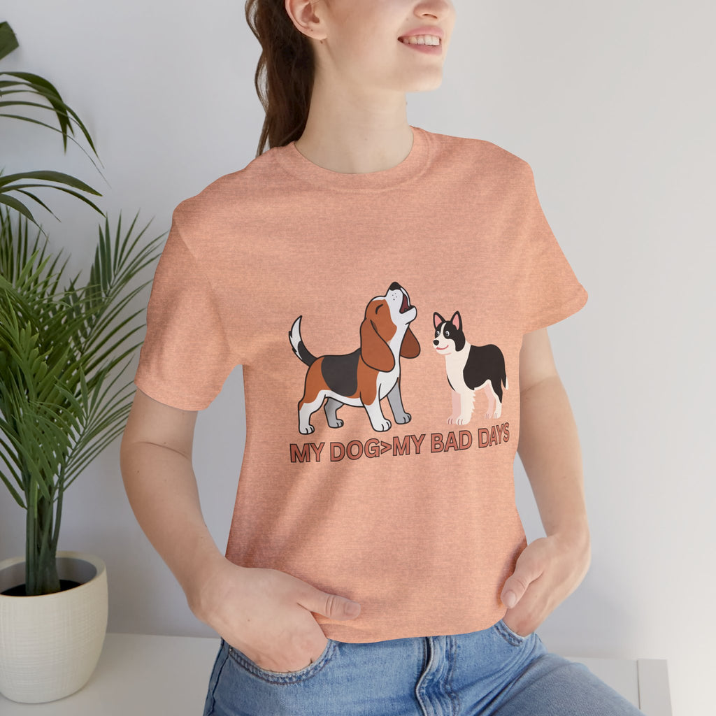 My Dog > My Bad Days T‑Shirt — Cute Beagle & Corgi Graphic Tee for Dog Lovers