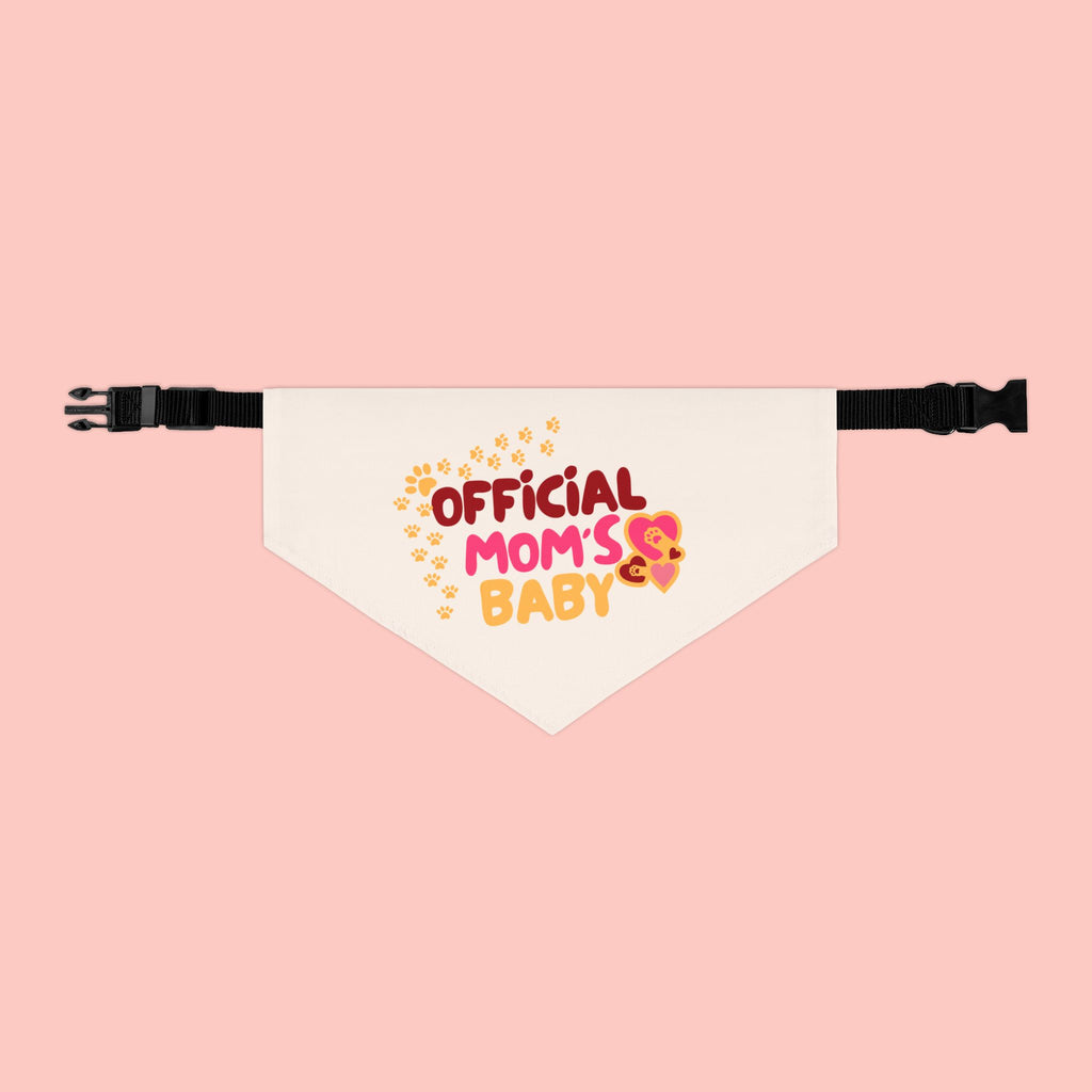 Bandana Collar — "Official Mom's Baby" Pet Bandana for Dogs & Cats