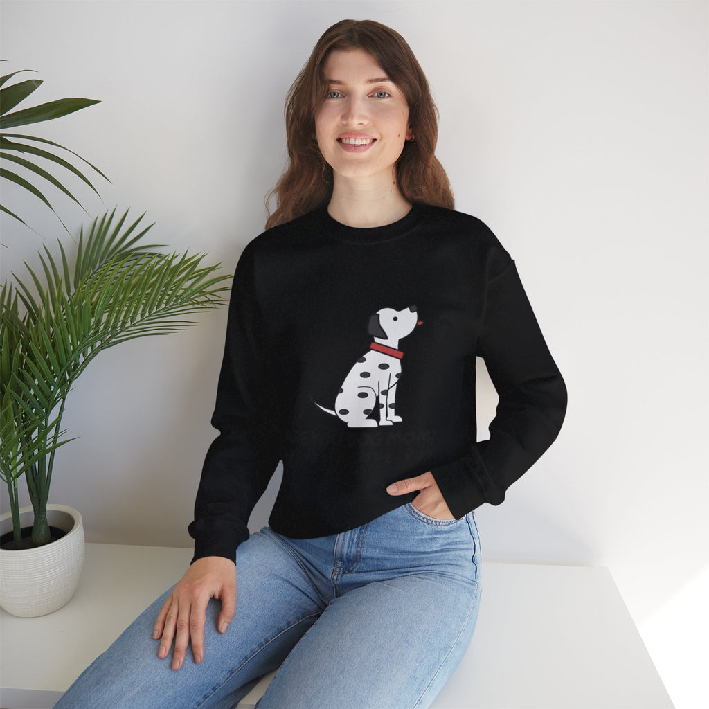 Are You Dog Mom? Cute Dalmatian Crewneck Sweatshirt for Dog Lovers