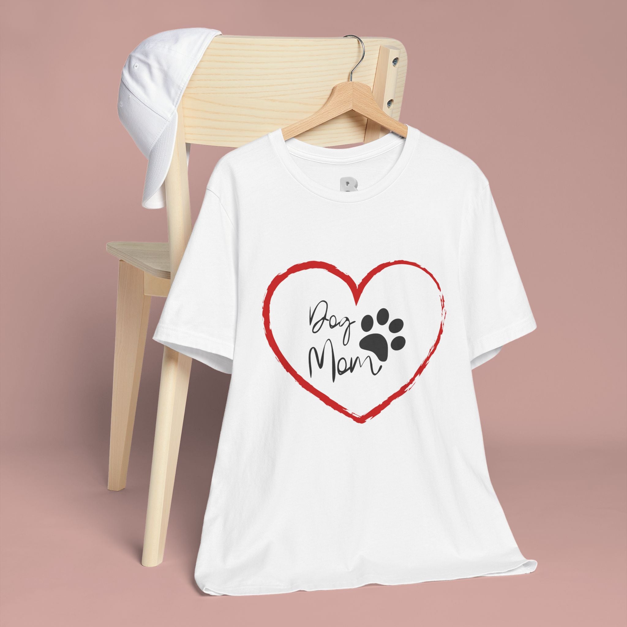 Dog Mom Heart Paw T‑Shirt