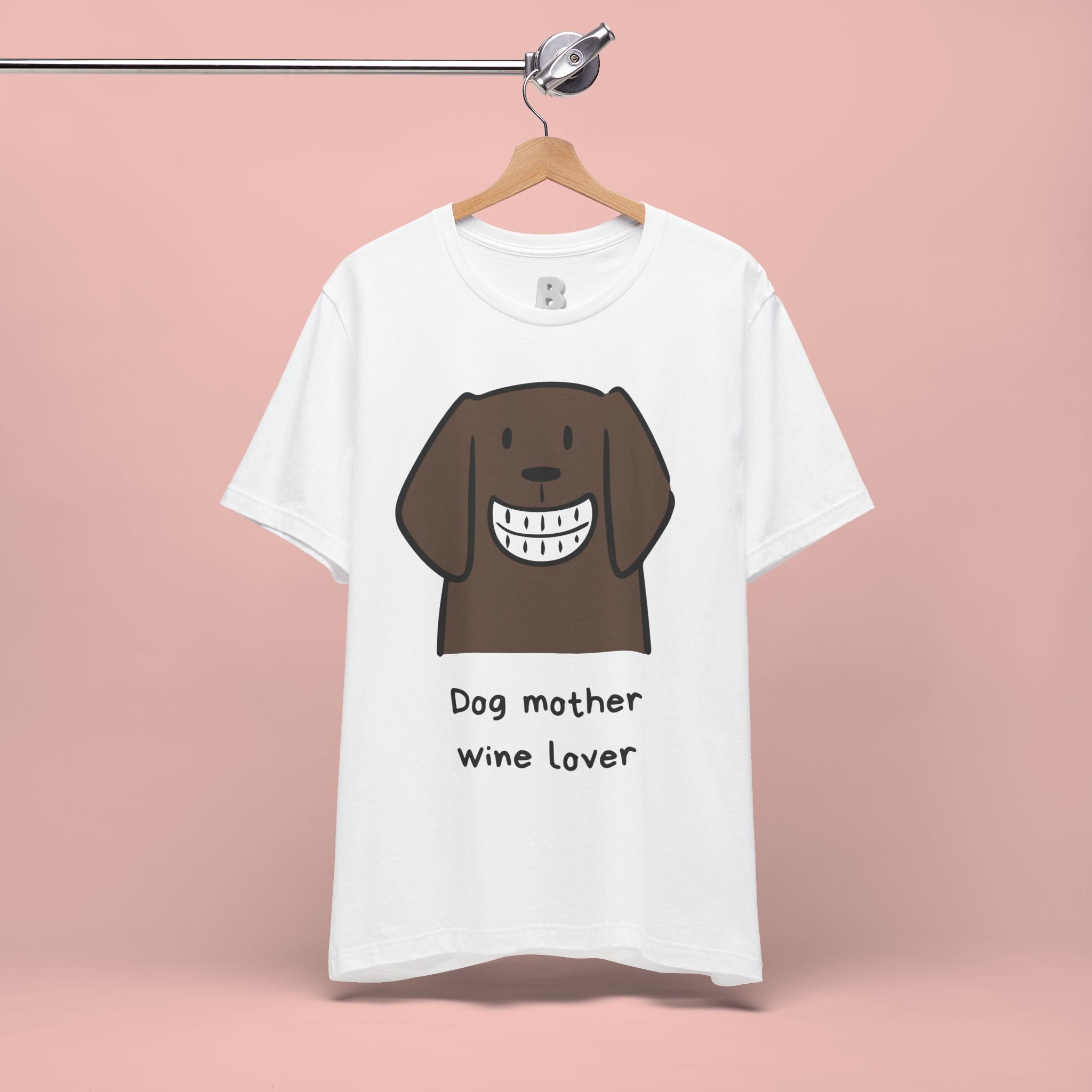 Dog Mother Wine Lover T-Shirt — Cute Cartoon Dog Graphic Tee