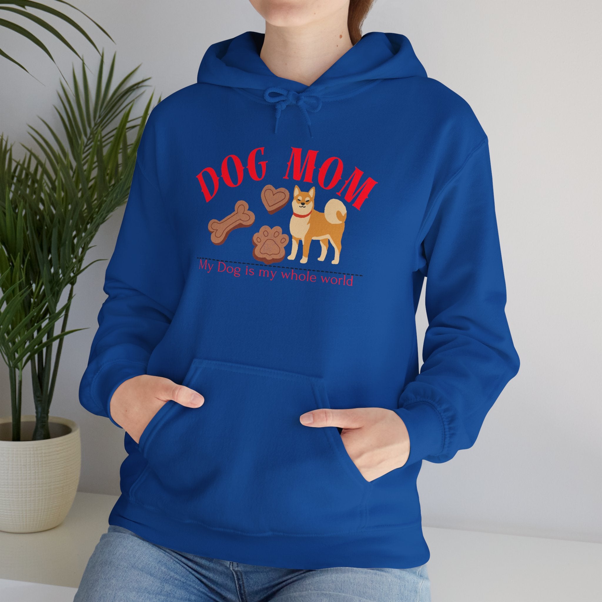 Dog Mom Hoodie – Cute Dog Paw & Bone Graphic Sweatshirt