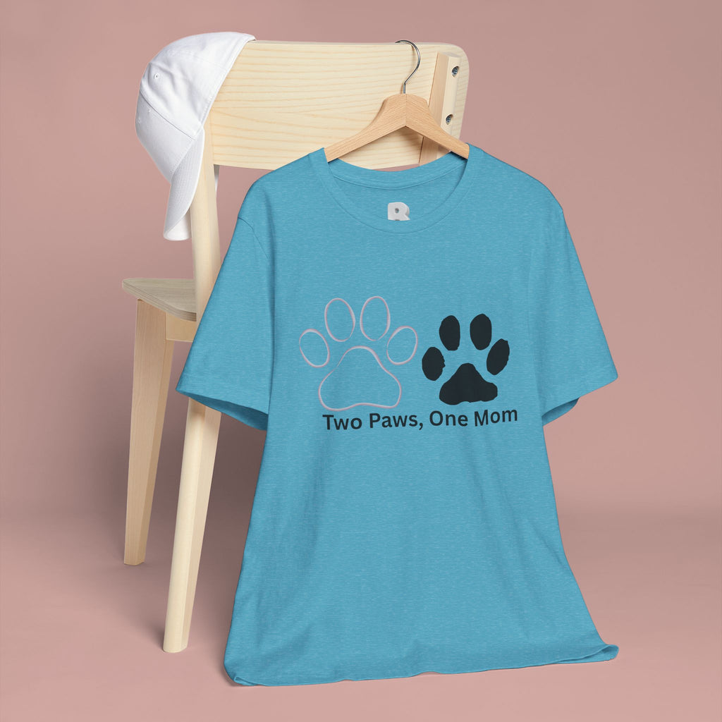 Two Paws, One Mom T-Shirt – Cute Dog Mom Paw Print Tee