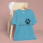 Two Paws, One Mom T-Shirt – Cute Dog Mom Paw Print Tee
