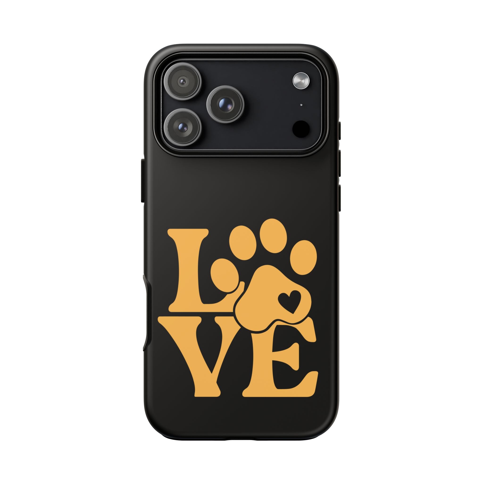 Phone Case — LOVE Paw Print Design (Pet Lover Protective Case)