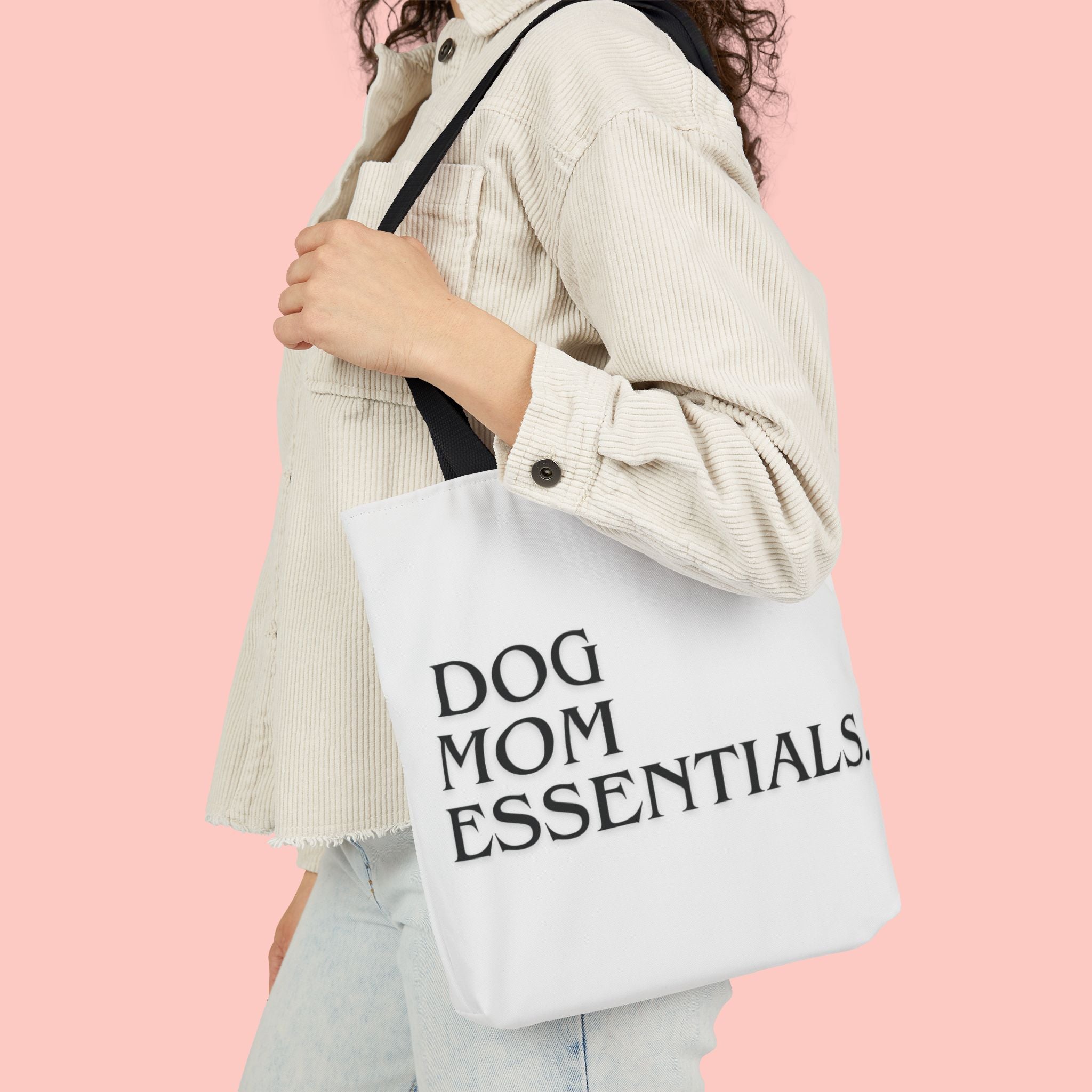 Dog Mom Essentials Canvas Tote — Funny Dog Mom Gift Tote Bag