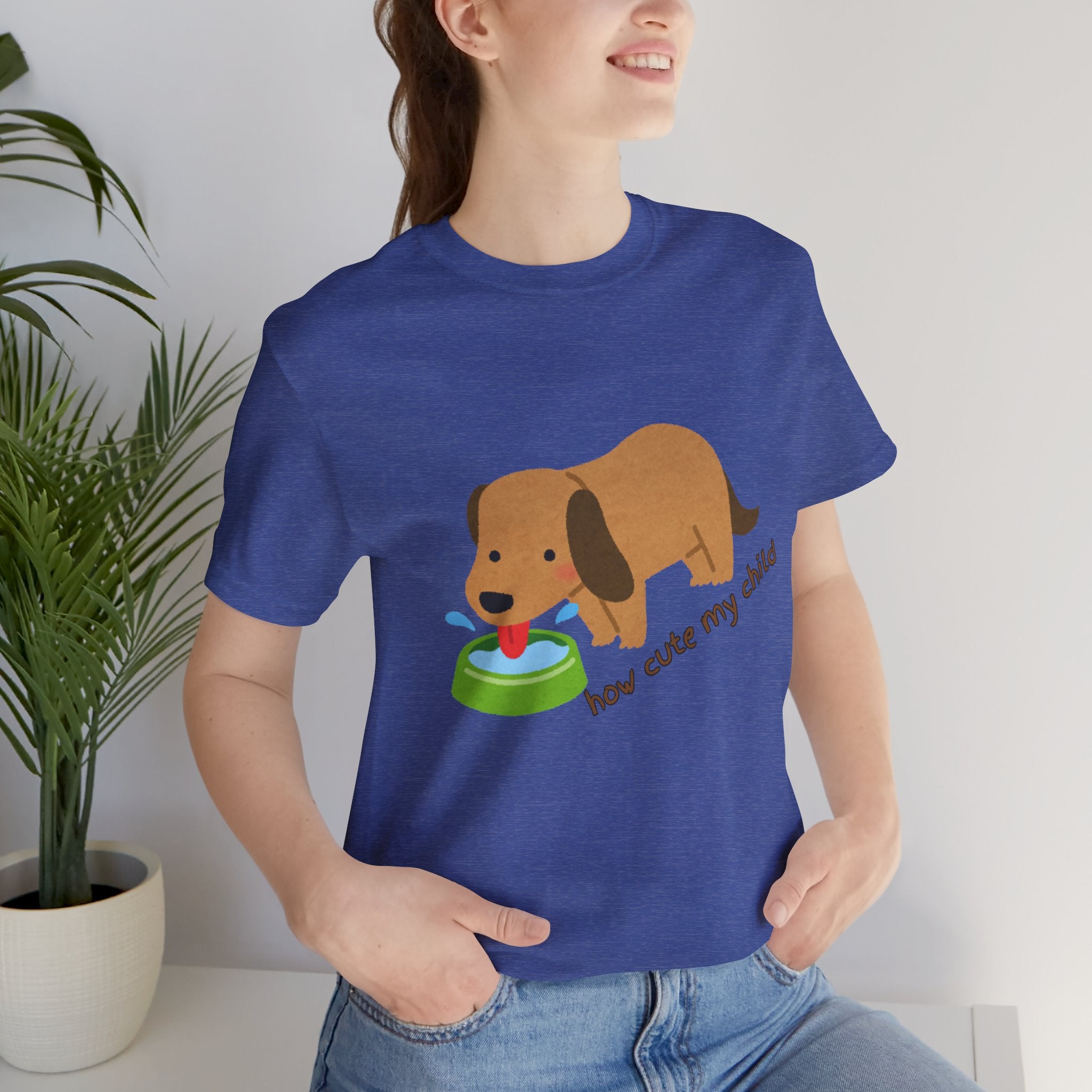 Dog T-Shirt — Cute Dachshund "how cute my child" Graphic Tee