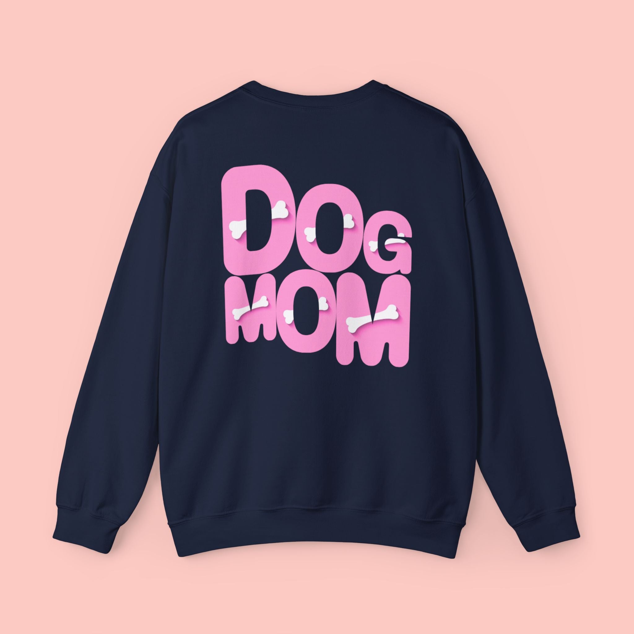 Dog Mom Sweatshirt — Cute Pink Graphic Crewneck for Pet Lovers