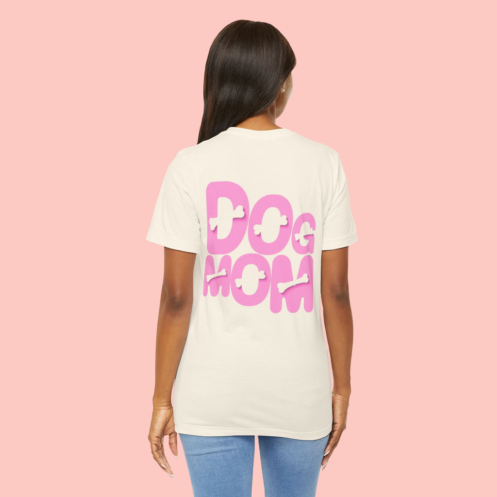 Dog Mom T-Shirt — Retro Pink Graphic Tee for Pet Lovers