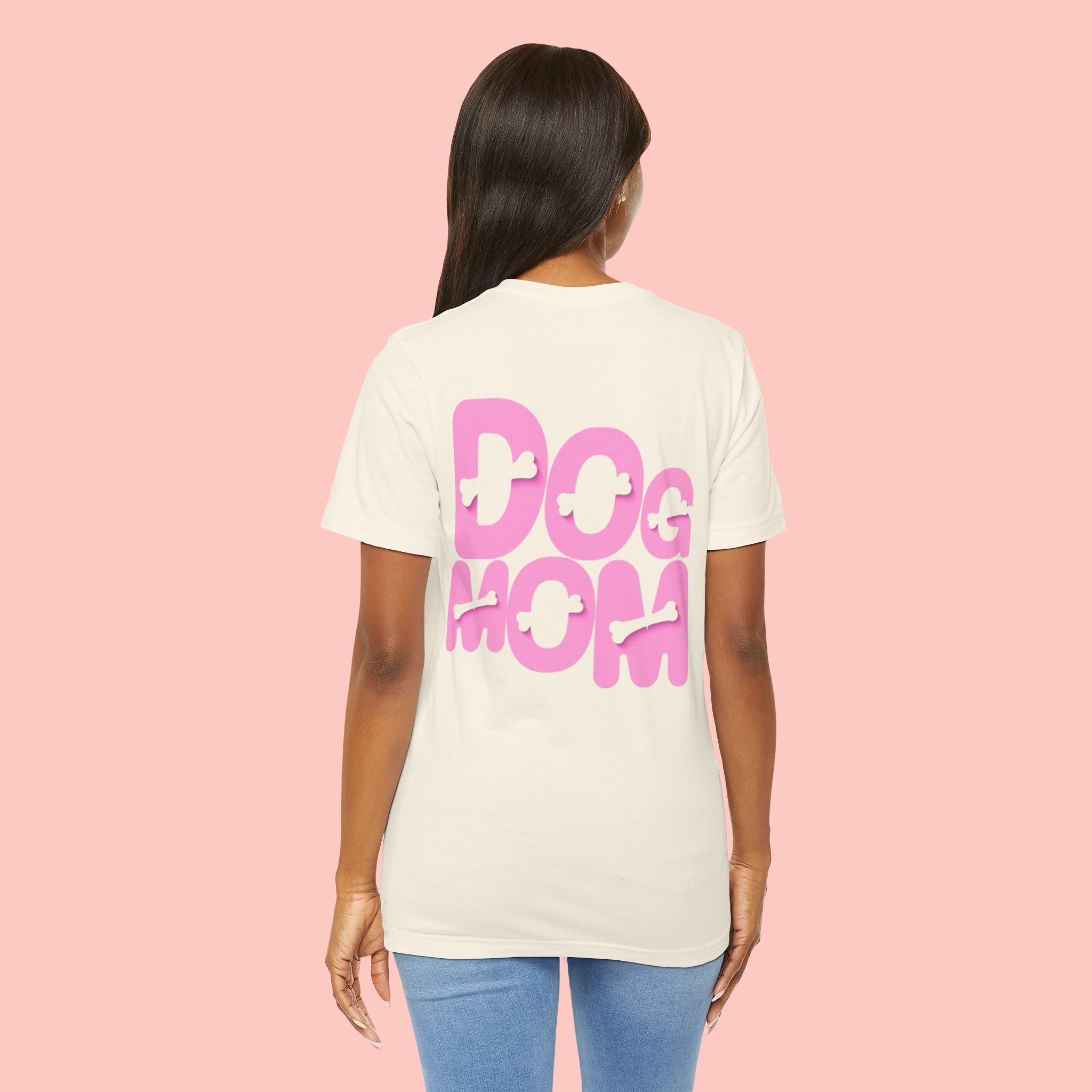 Dog Mom T-Shirt — Retro Pink Graphic Tee for Pet Lovers