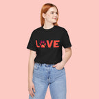 Dog Lover Tee - "LOVE My Dog > People" Paw Print Graphic T-Shirt